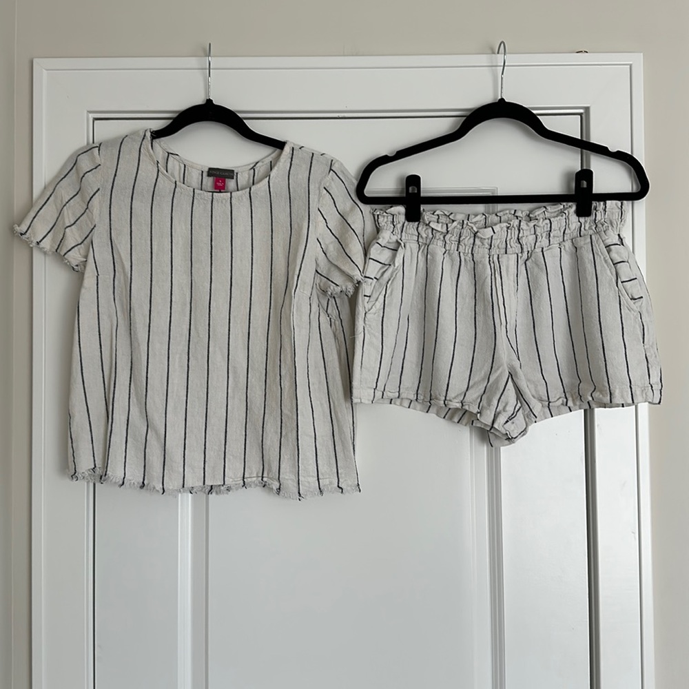 Vince Camuto Linen Short Set